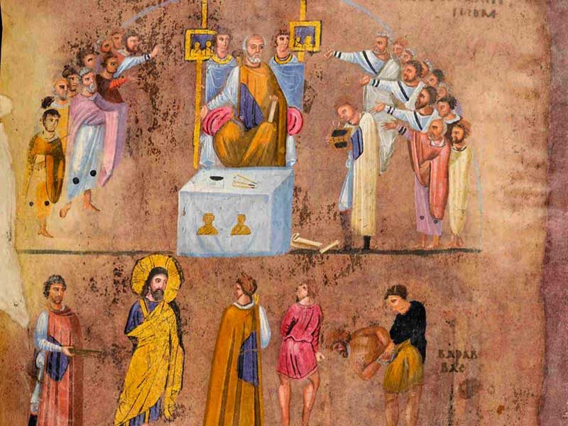 Illuminated page from the Codex Purpureus