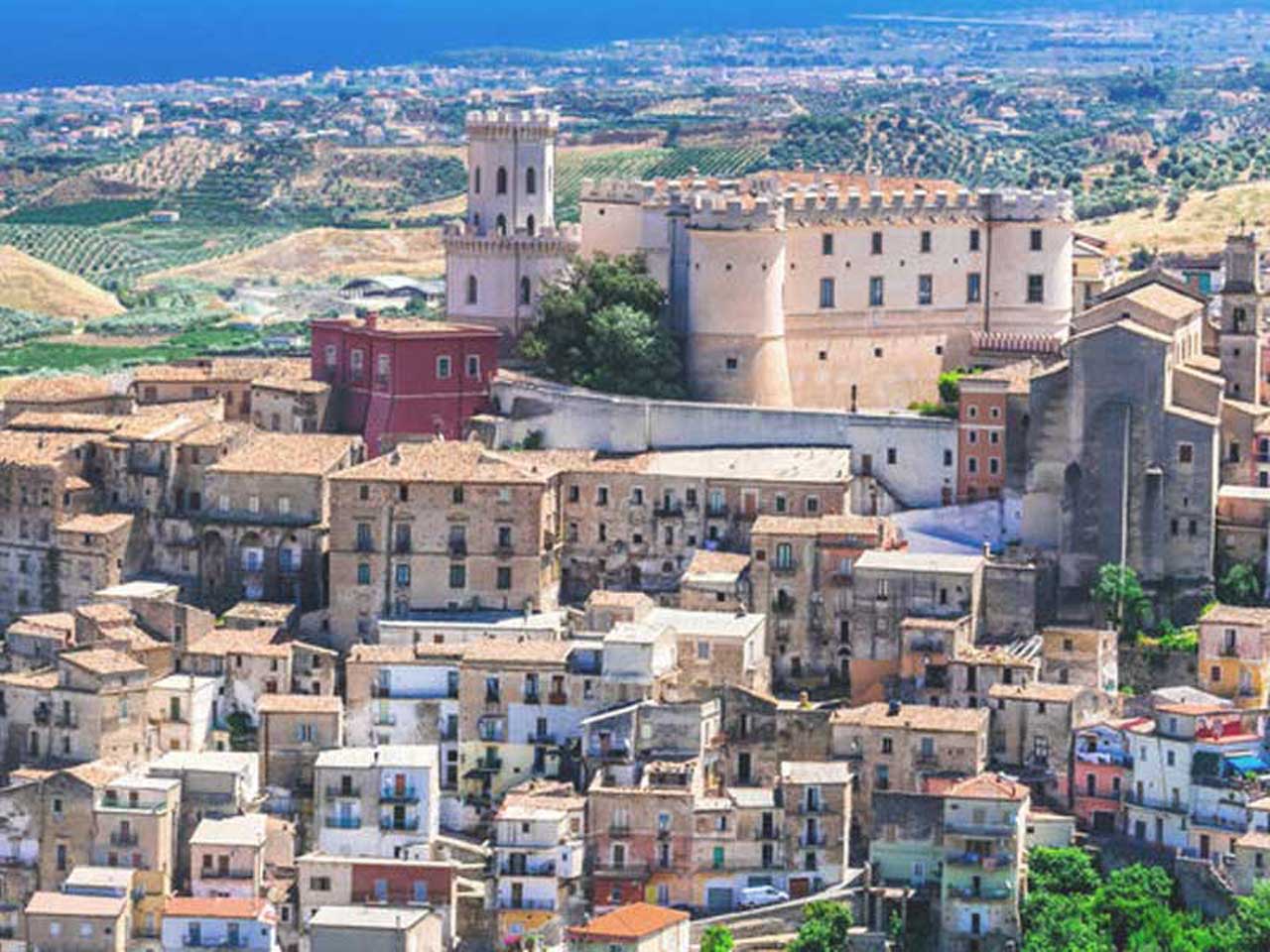 The castle of Corigliano above the old town